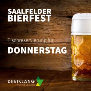 Saalfelder Bierfest 2026 - Donnerstag