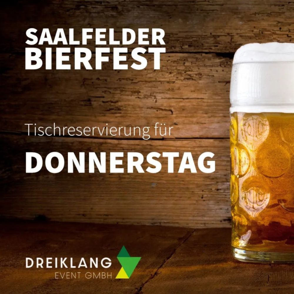 Saalfelder Bierfest 2026 - Donnerstag